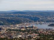 Blick vom Holmenkolmen auf Oslo